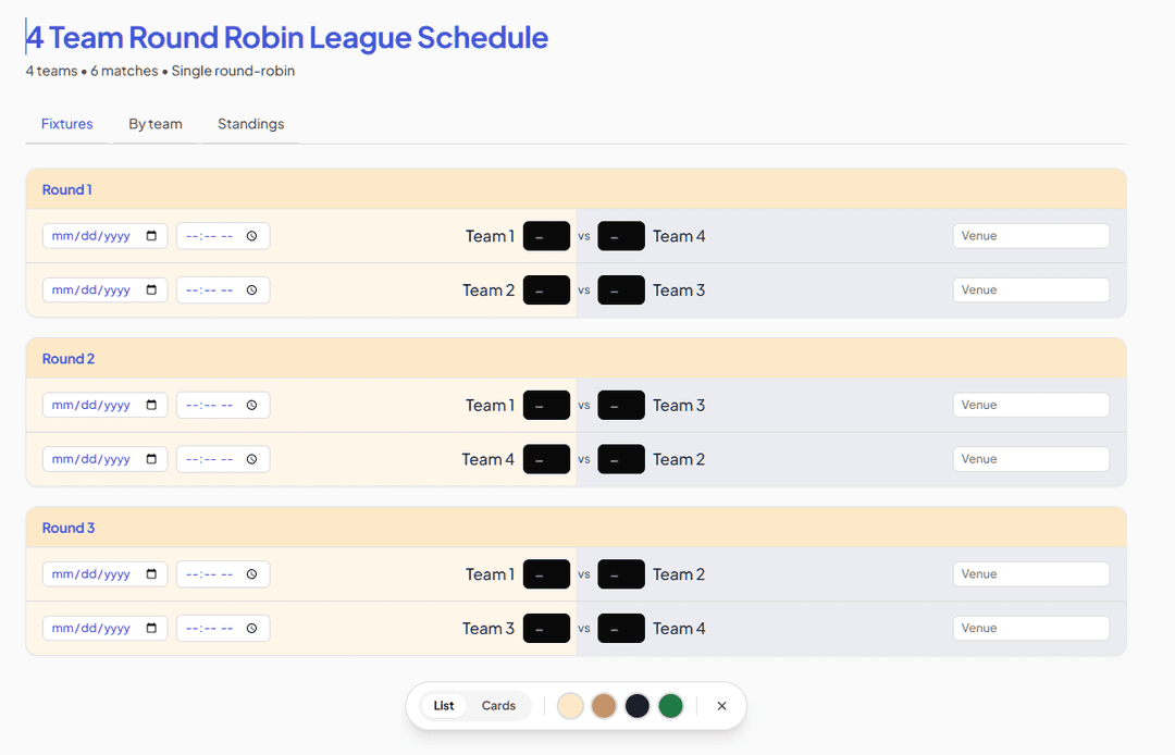Usa Round Robin Roster What is a Round Robin League? The Format, Explained | My Bracket App